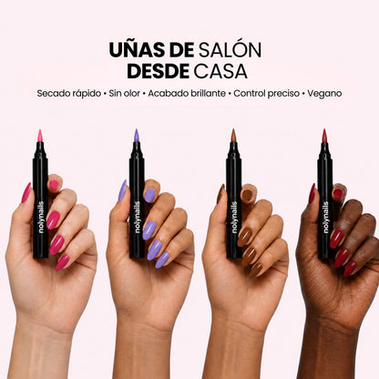 5 tusch-neglelakker uden UV-lampe | Nolynails™